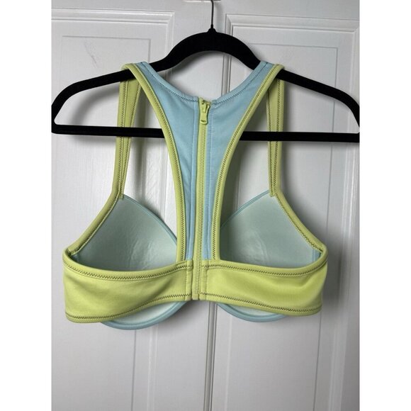 Victoria’s Secret Women’s Razorback Blue & Green Bikini Swimsuit Top Size 34DD - Picture 2 of 9